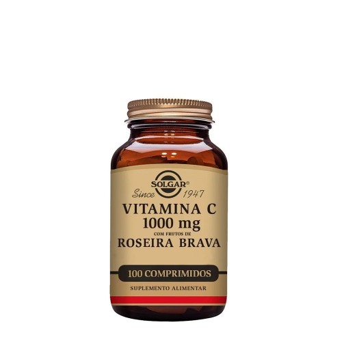 Solgar Vitamina C 1000mg com Frutos de Roseira Brava 100 comprimidos