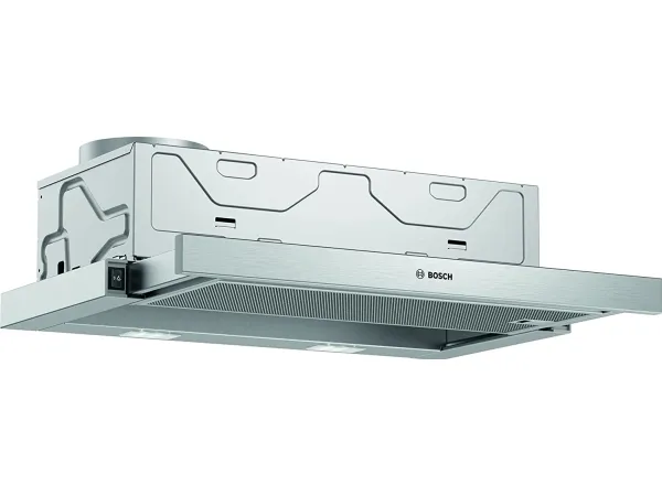 Bosch Serie | 2 DFM064W54 - Hætte - teleskopisk - Niche - bredde: 52.6 cm - dybde: 29 cm - udtrækning og recirkulation (-) - med intern motor - metalsølv