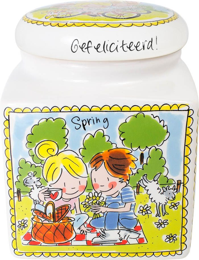 Voorraadpot vierkant 18 cm seizoenen