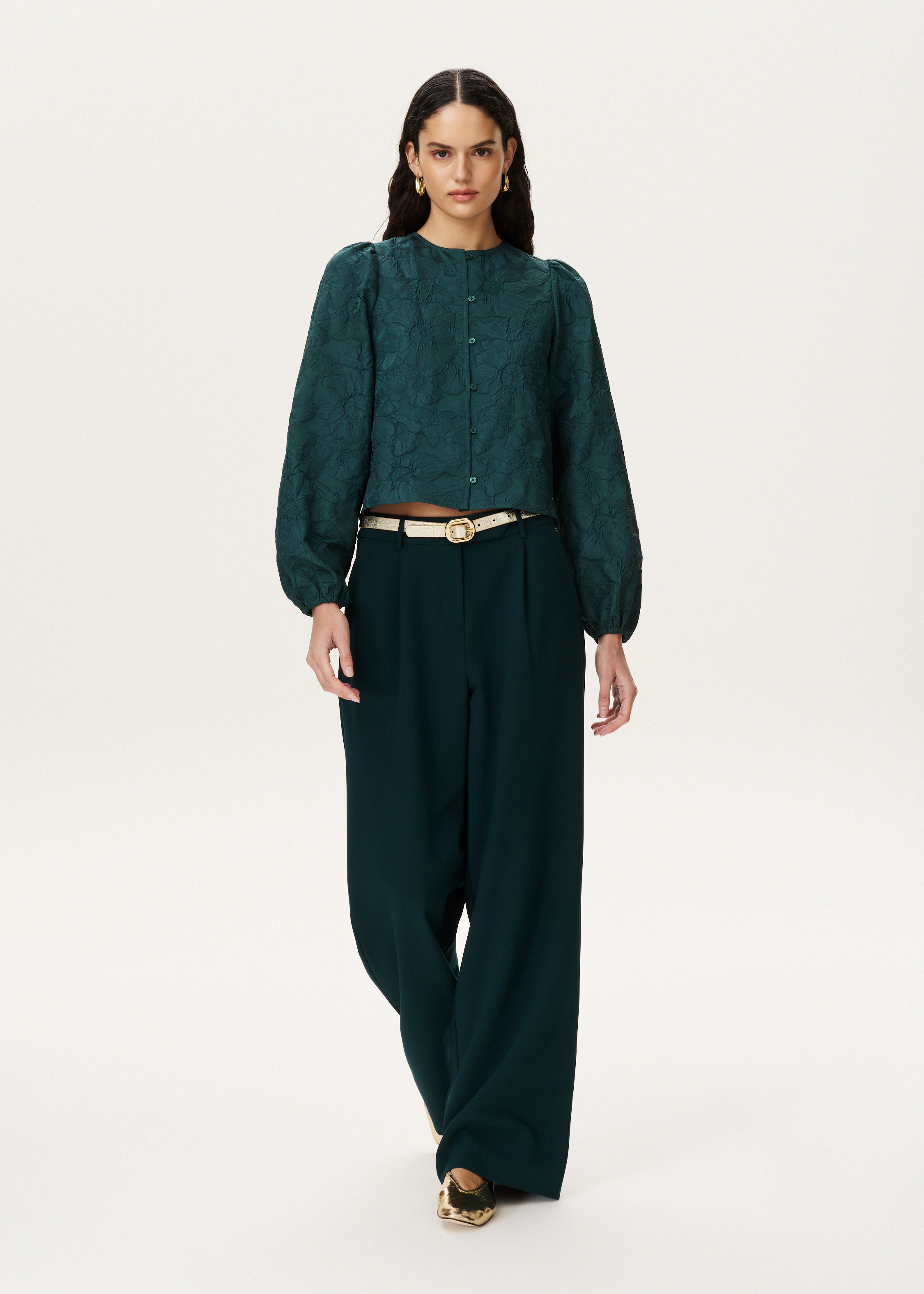 Bloem jacquard blouse