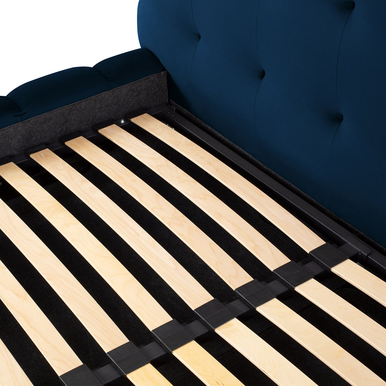 Cosmopolitan Design Lit avec coffre de rangement Bali Velours bleu roi - 200x200 cm
