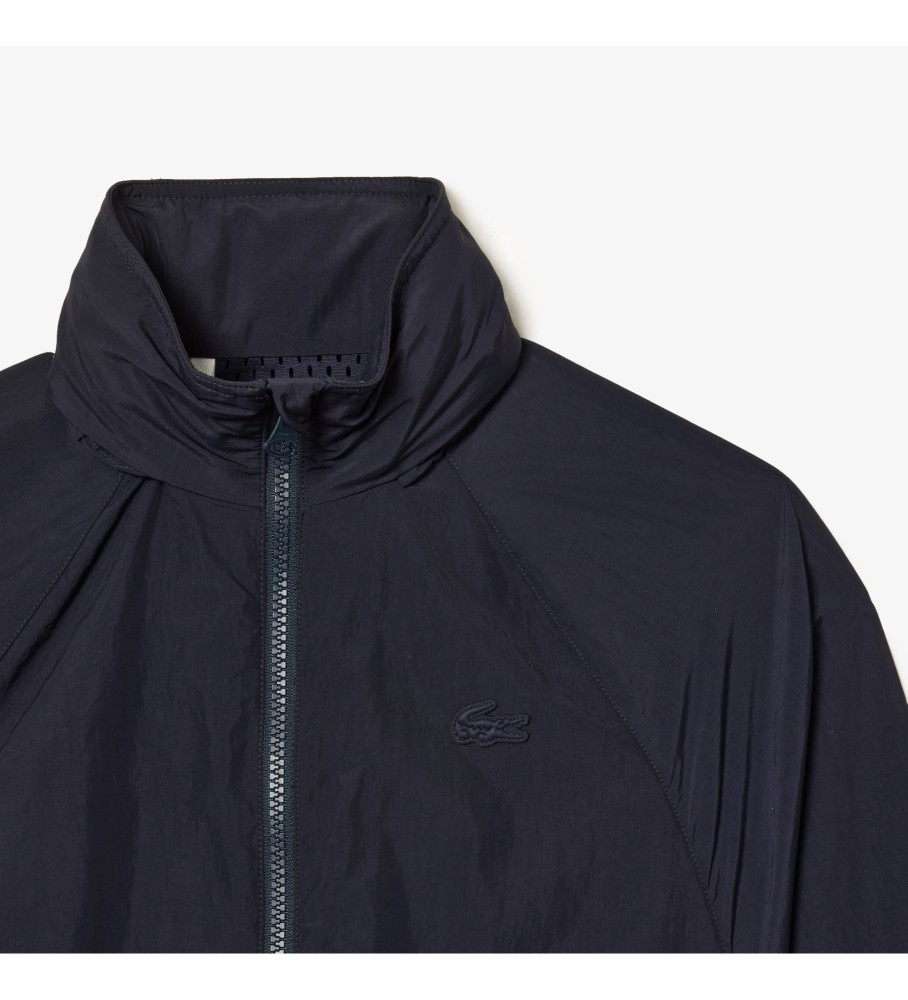 Jaqueta esportiva Lacoste em nylon azul marinho