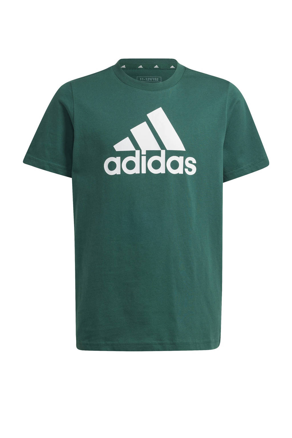 adidas T-shirt met logo groen/wit