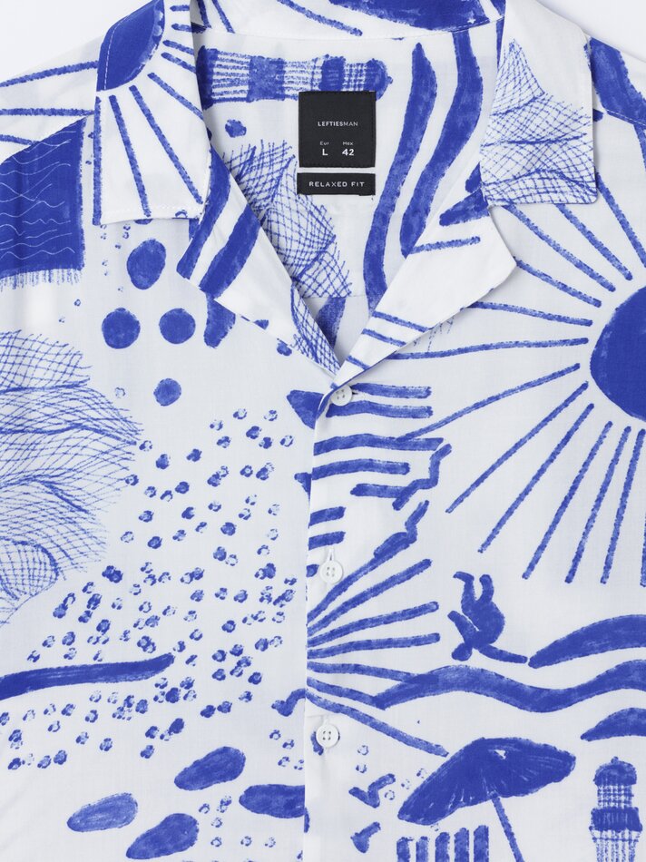 Camisa fluida para resort - Branca