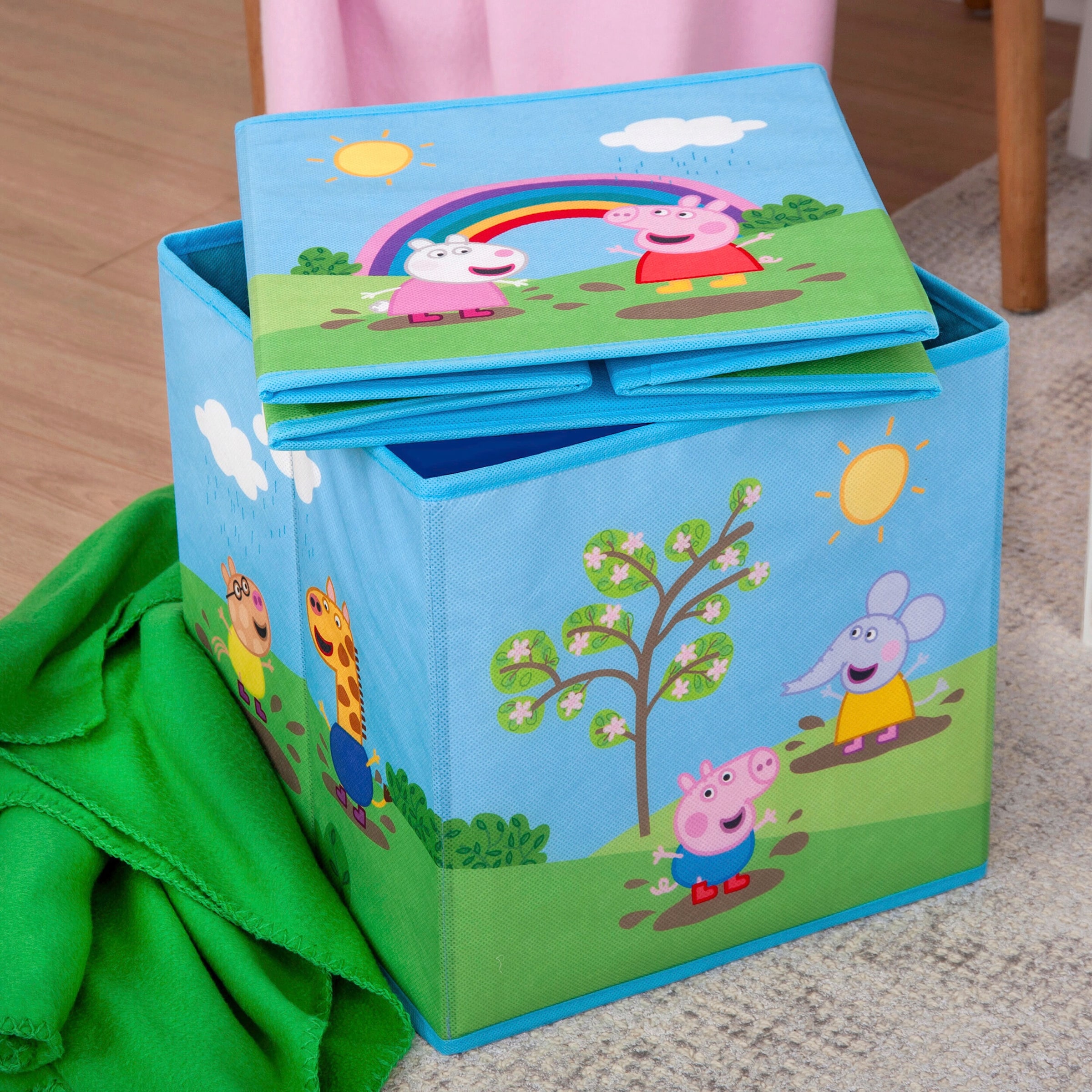 Herding - Peppa Pig Aufbewahrungsbox 30x30x30 cm blau/grün / Peppa Pig