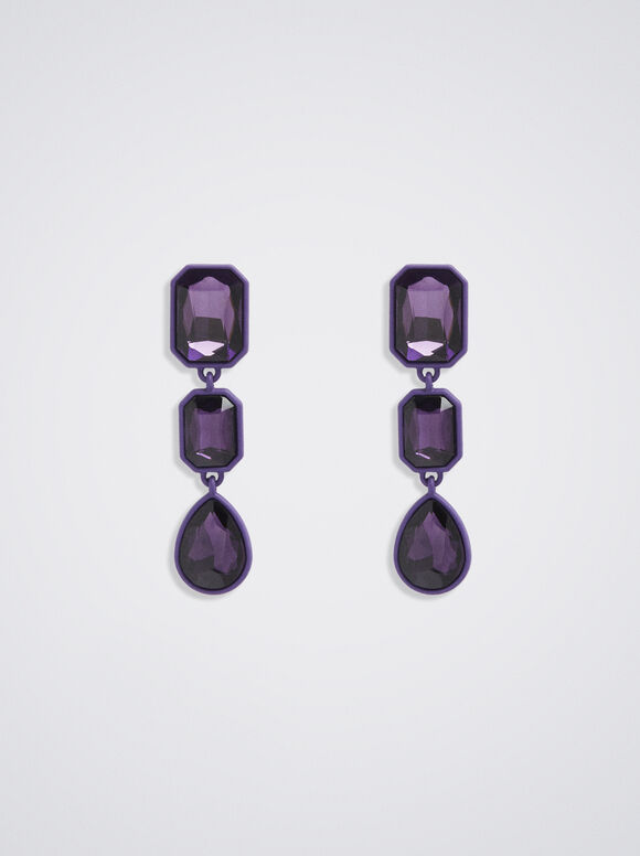 Brincos de Cristal - Violeta