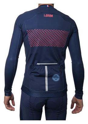 Maillot Pluie Manches Longues LeBram Pailhères Bleu Rose Coupe Pro