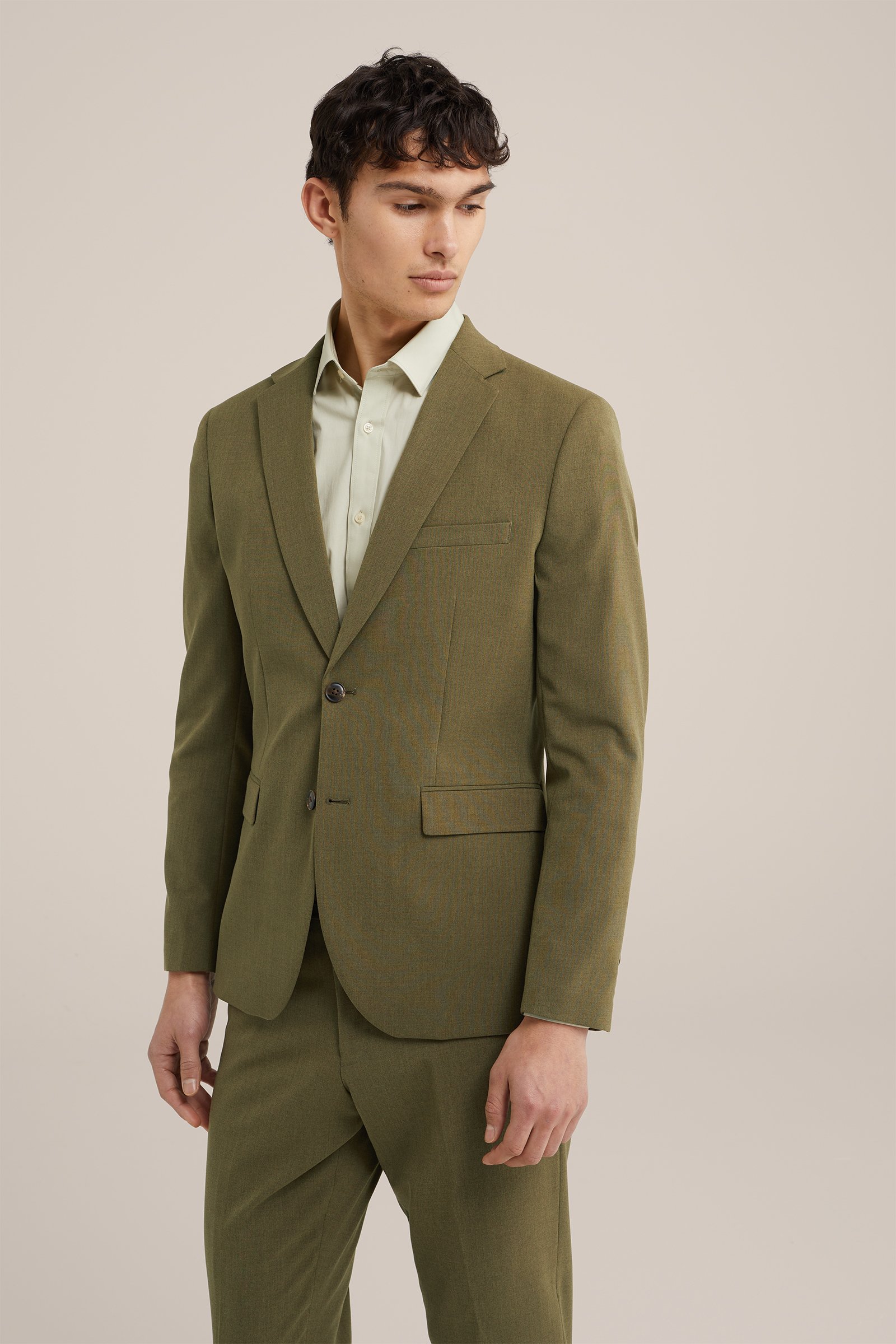 slim fit blazer Fundamentals Olijfgroen