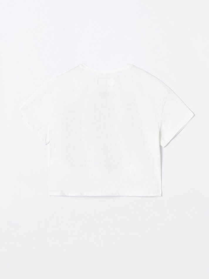 Camiseta de lantejoulas - Off-White