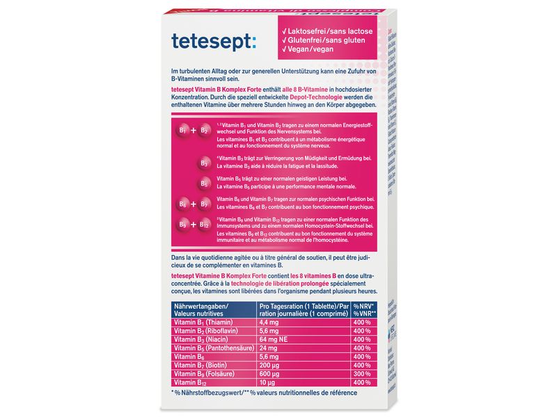 tetesept tetesept Vitamin B-Komplex 30 Stück Mini-Tabletten