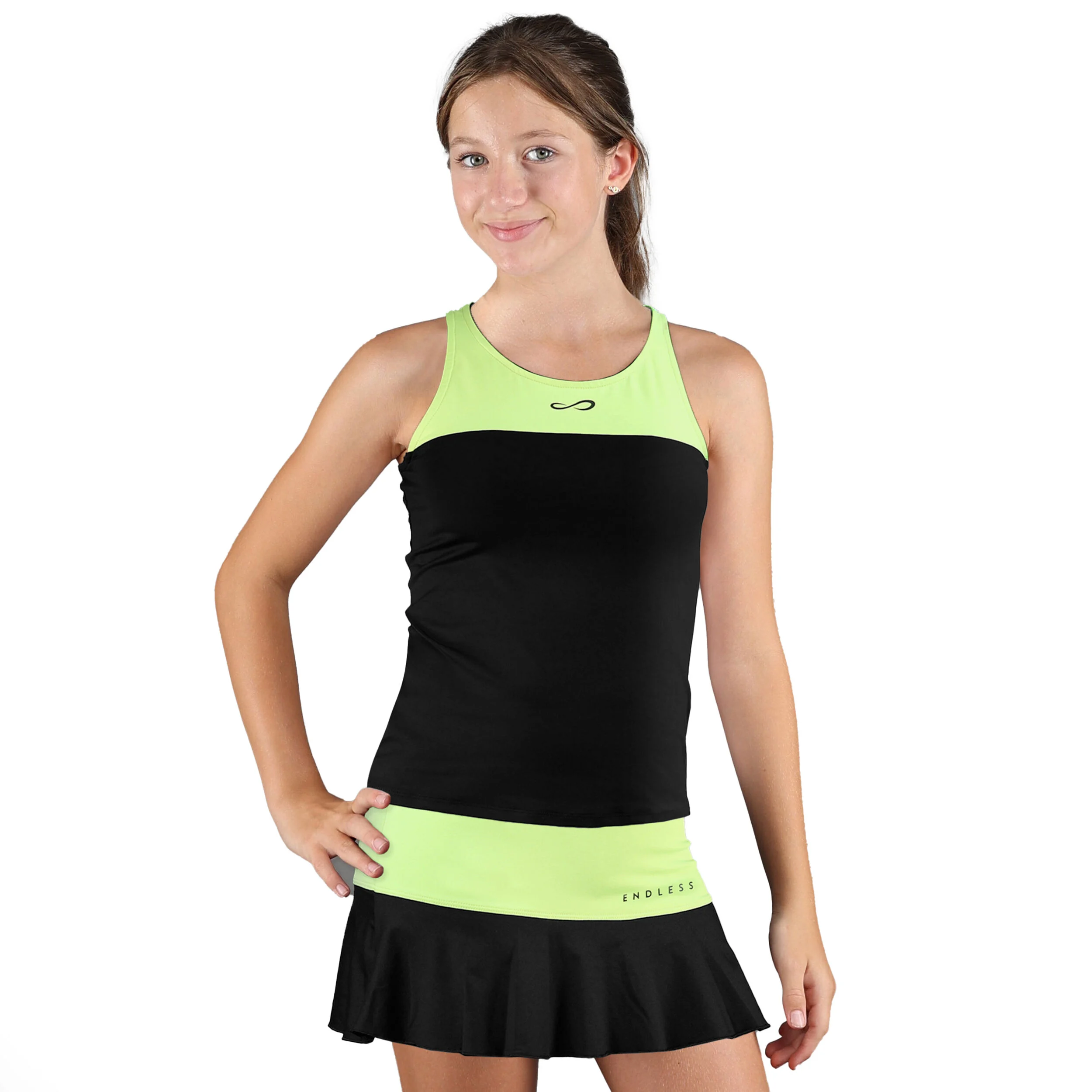 Endless Lace T-shirt Enfants - Noir , Vert