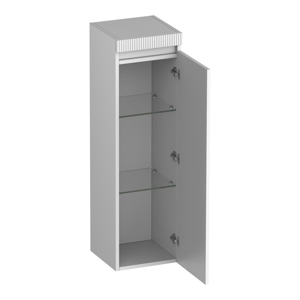 Brauer Joy Wavy kolomkast ribbelfront 120cm rechtsdraaiend wit mat