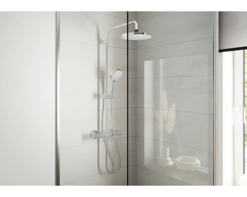 hansgrohe douchekolom incl. thermostaat VERNIS BLEND Showerpipe 200 1jet EcoSmart chroom 26089000