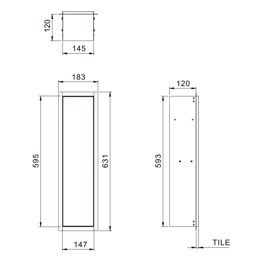 Saniclear Hide inbouw toiletborstel met rolhouder mat wit