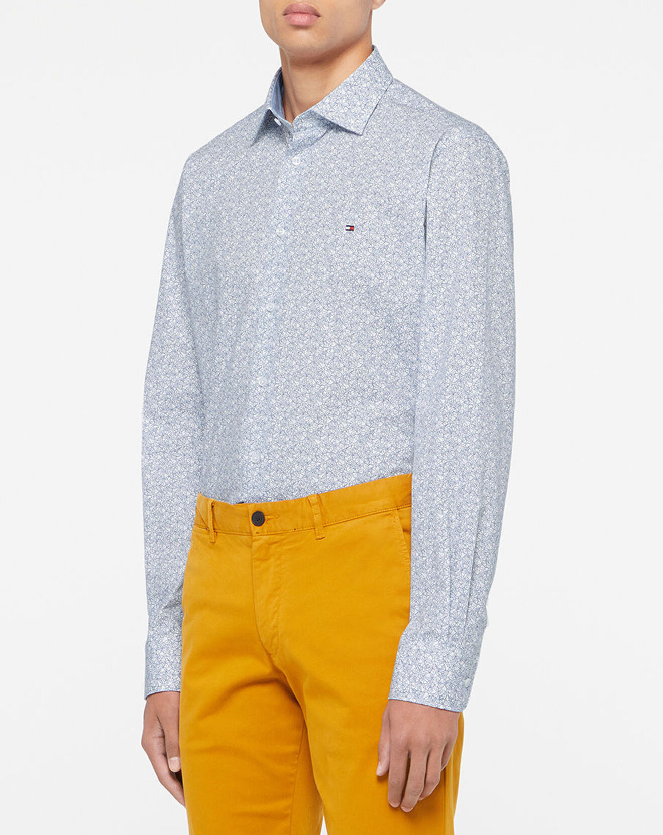 Tommy Hilfiger Chemise Regular imprimé floral blanc/bleu