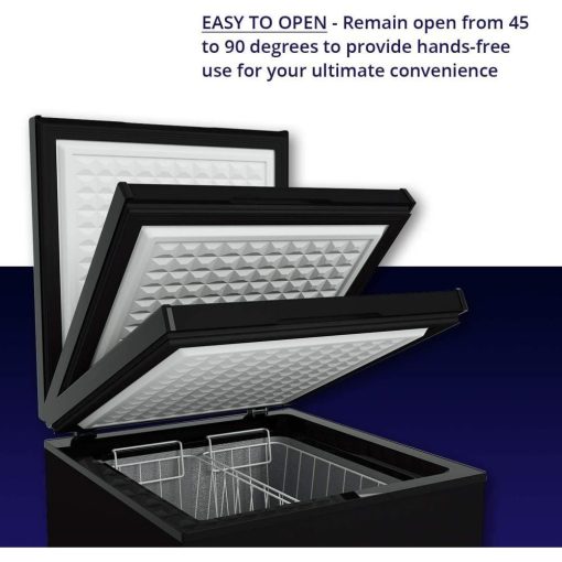 Northair - 3,5 Cu Ft con 2 cestelli rimovibili - Congelatore a scomparsa - Congelatore compatto silenzioso - 7 impostazioni di temperatura - Nero