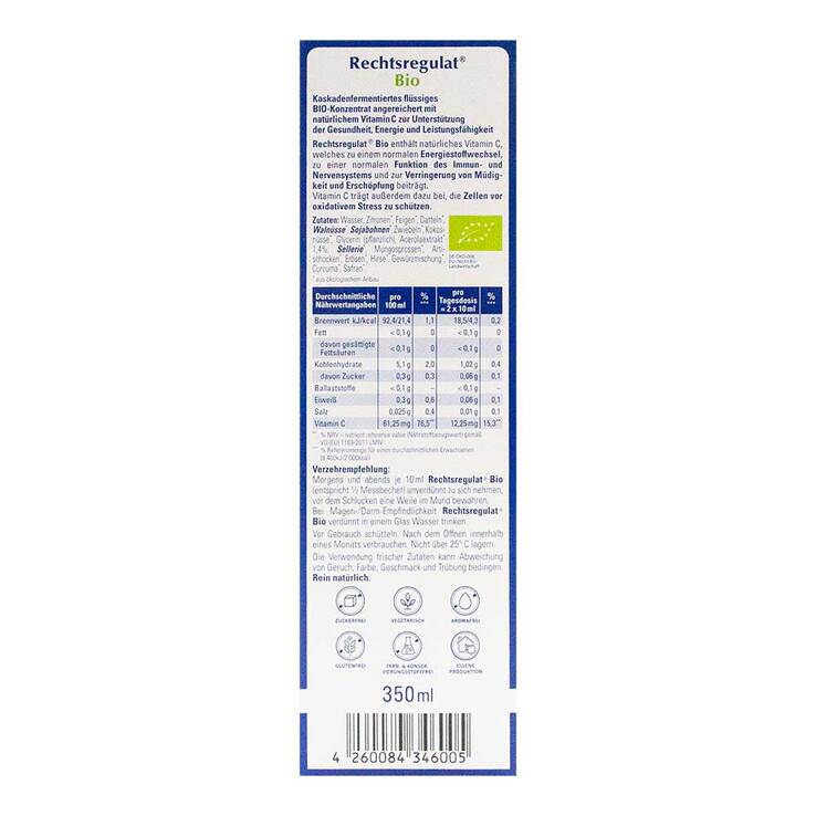 Rechtsregulat Bio, 350 ml