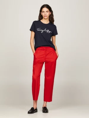 Camiseta Heritage com gola redonda e logo