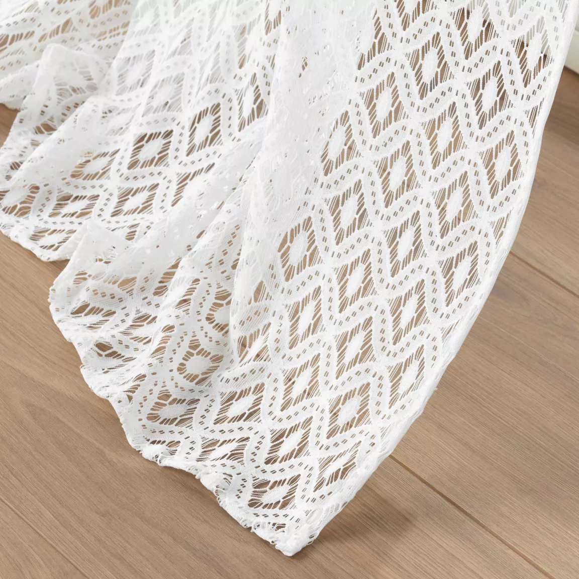 Voilage maille (140 x 240 cm) Odilia Blanc