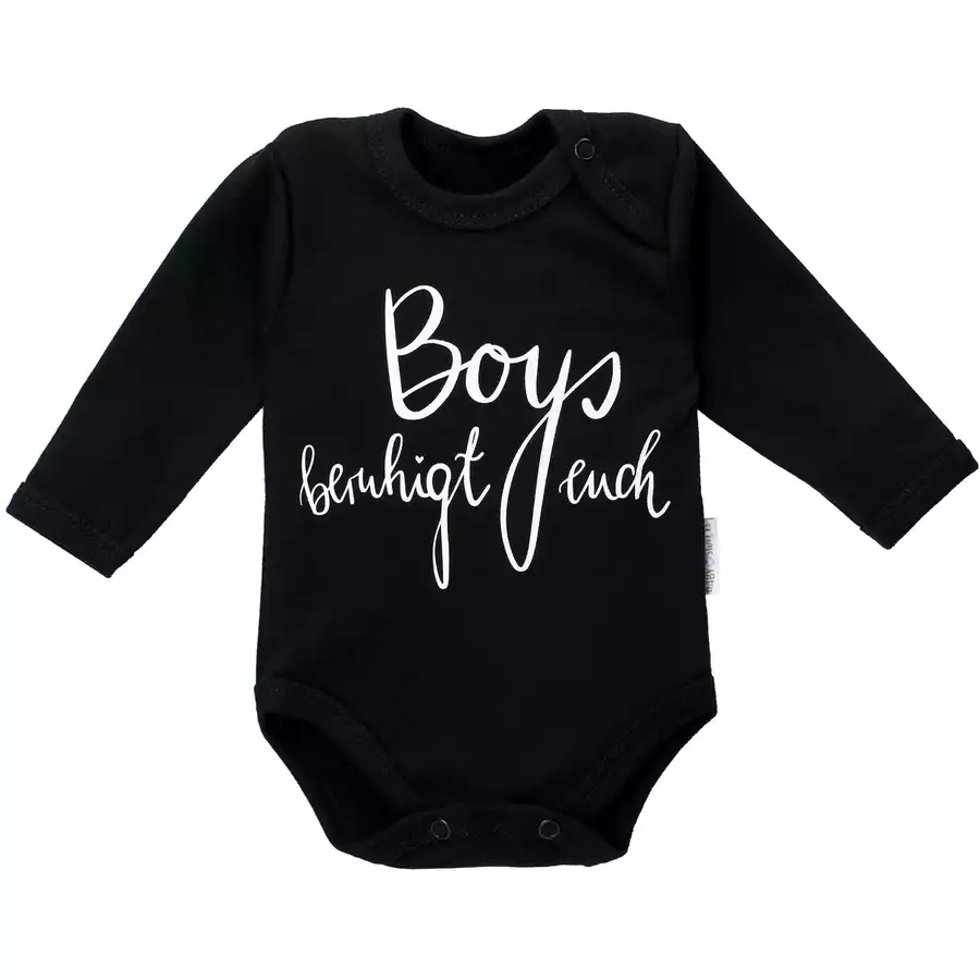Baby Sweets Body Langarm Grüße, Gemüse by Maria König schwarz