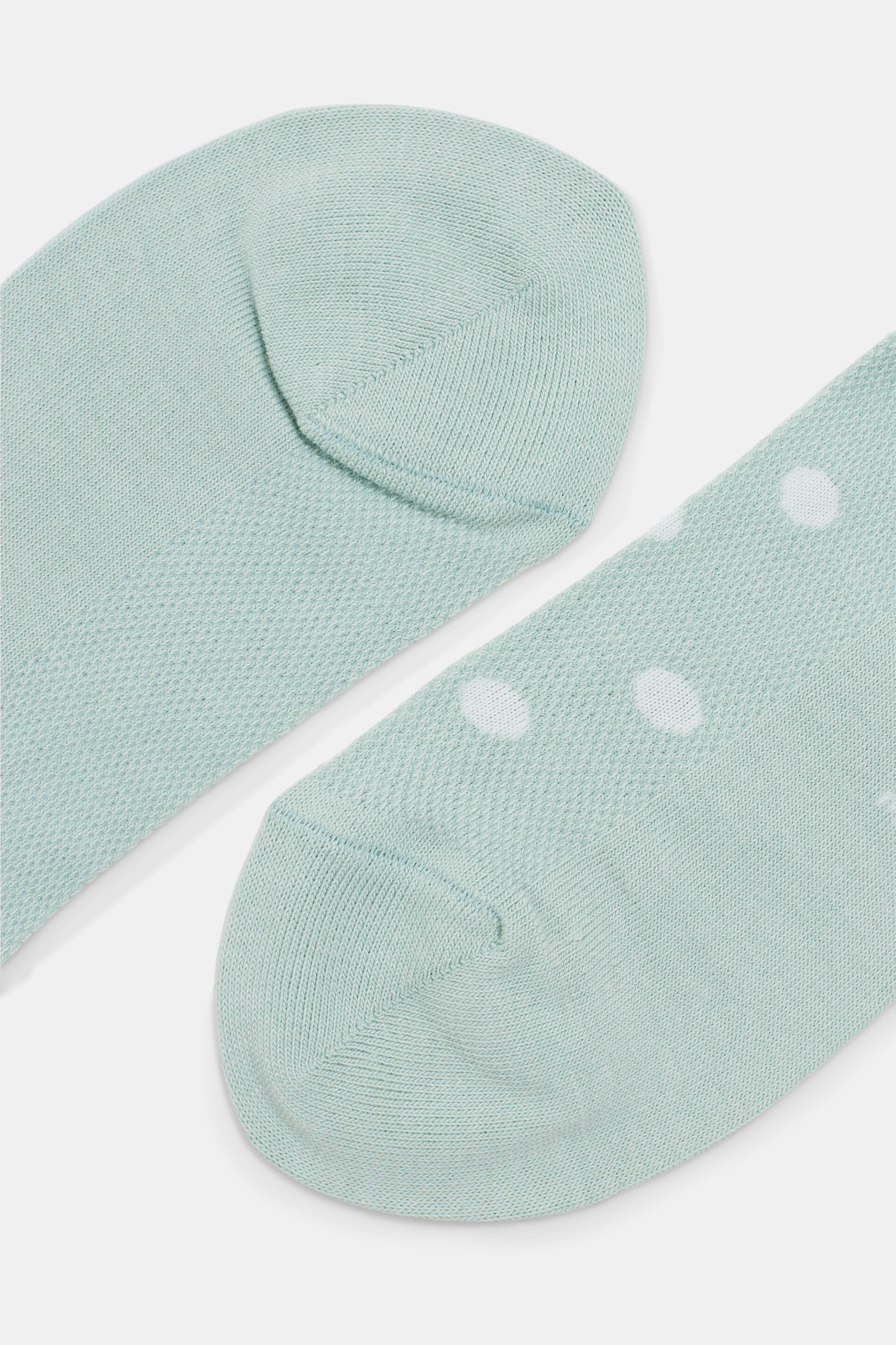 Lot de 2paires de socquettes basses agrémentées de mesh, coton biologique