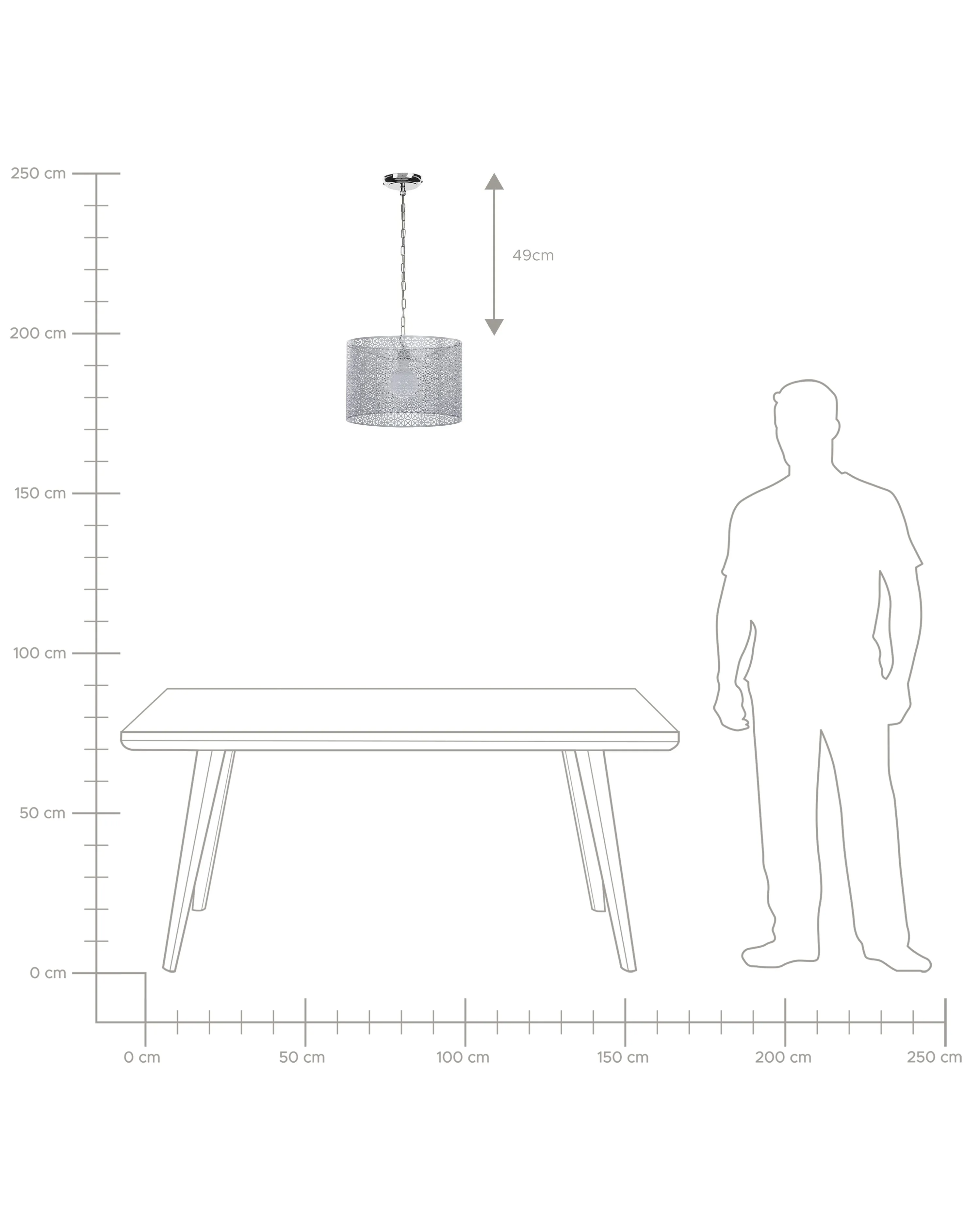 Hanglamp MEZEN Metaal Grijs