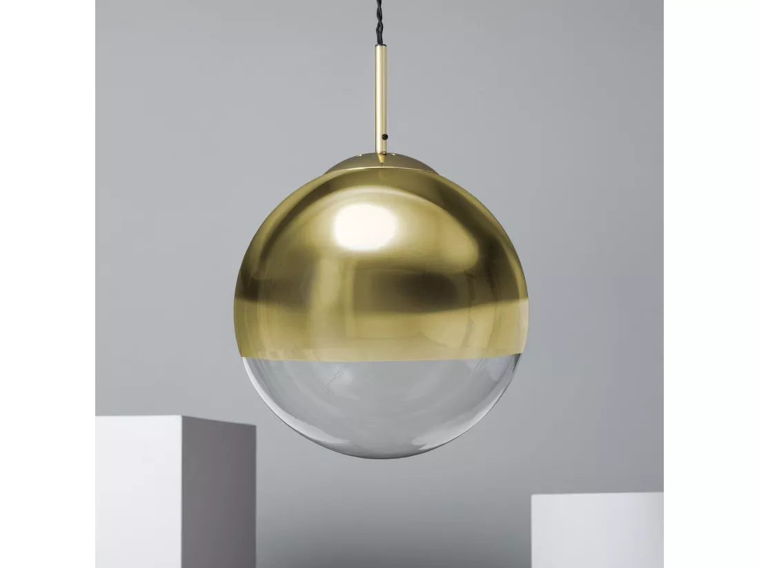 Suspension Métal et Verre Yelitza Gold Doré