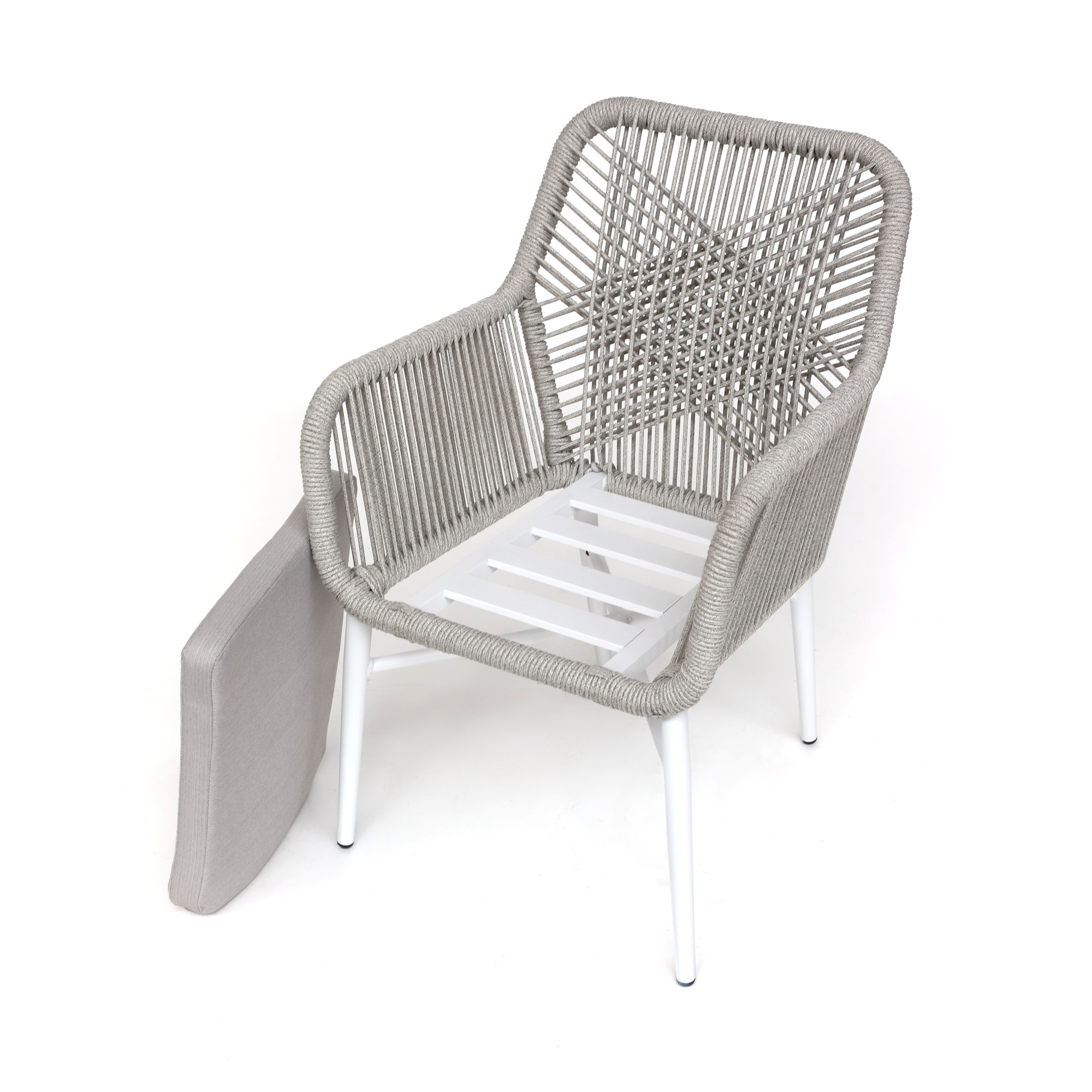 Armsessel 'Denholdt' hellgrau, stapelbar, B 56,5 cm, H 84 cm, L 63 cm günstig bestellen