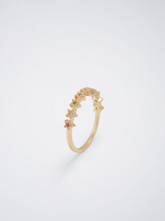 Anel com zircônia - Ouro