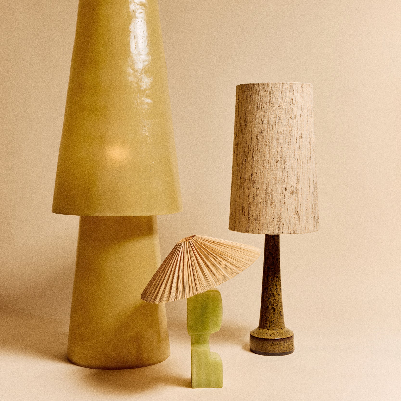 HKliving Plisse Lampenkap - Ivory