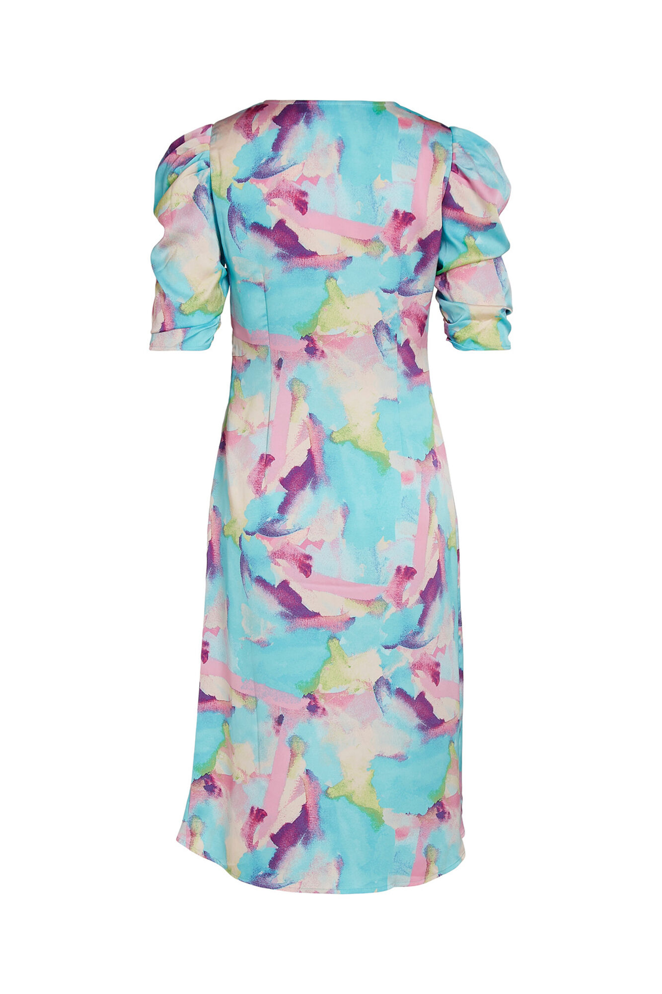 Vestido midi drapeado - Azul