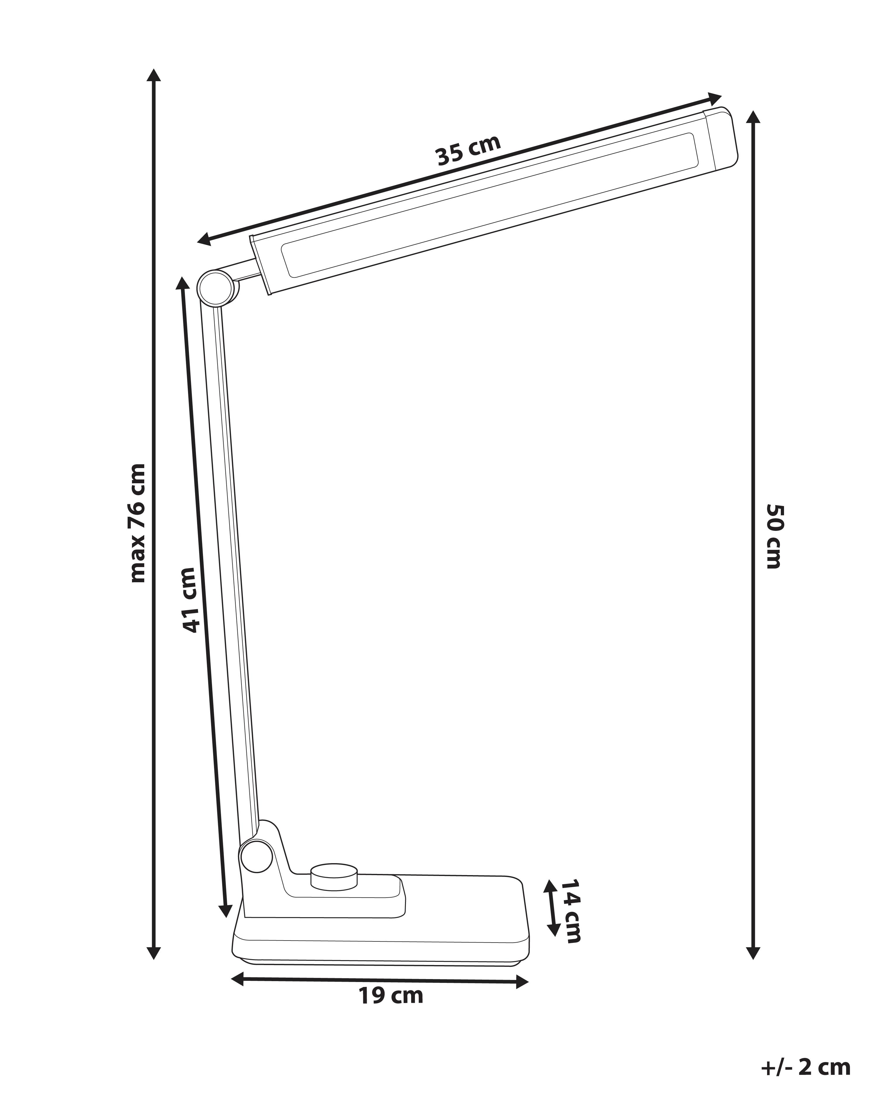 LED bureaulamp ENIF met draadloze oplader Zilver
