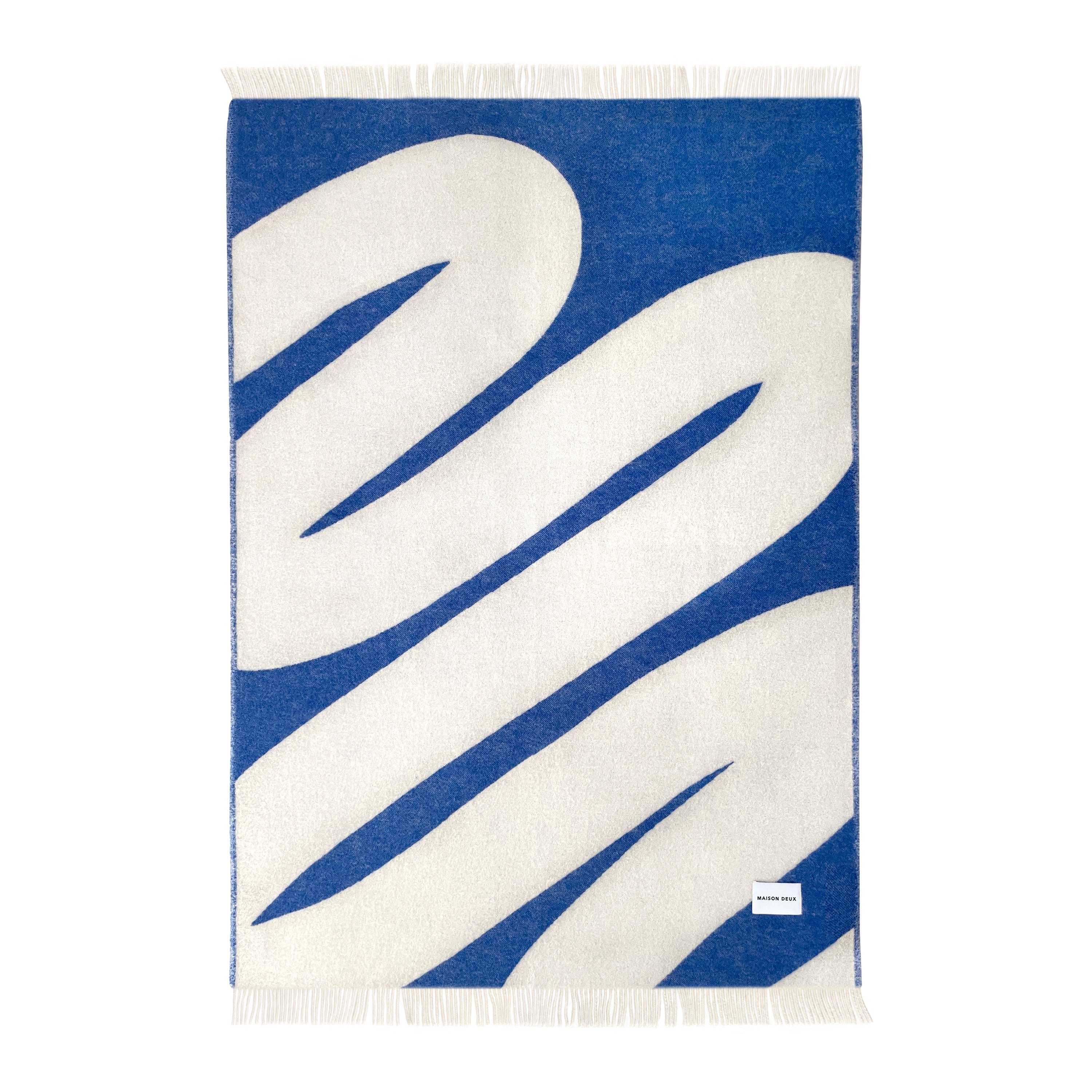 Maison Deux Swirl Plaid - Kobaltblauw / Wit