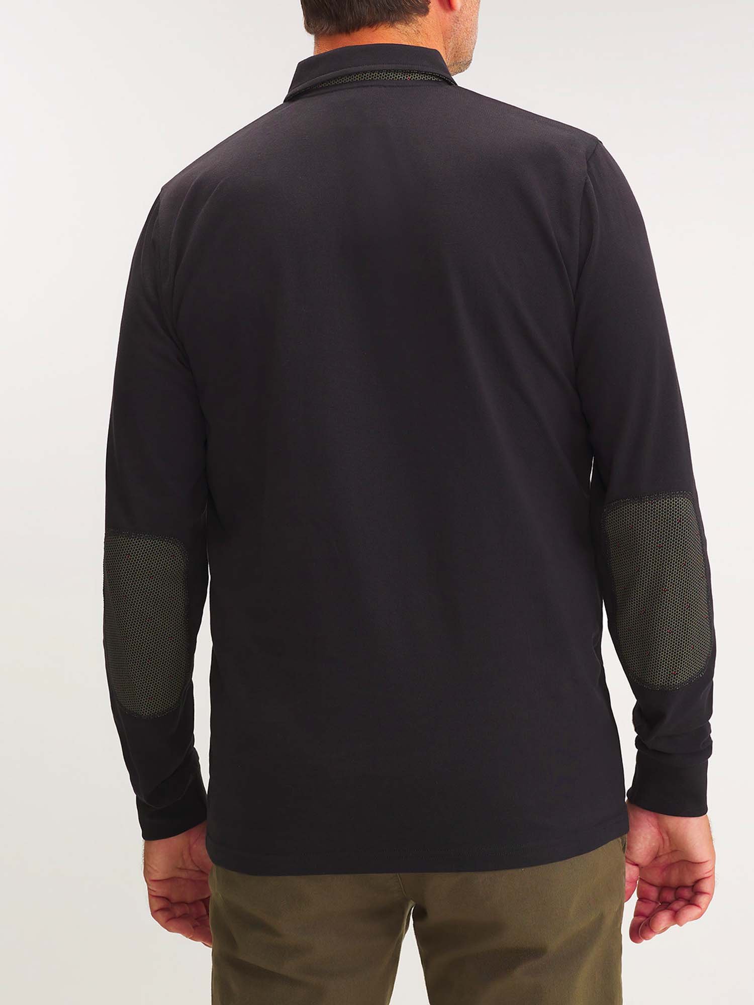 Polo Homme Manches Longues Noir