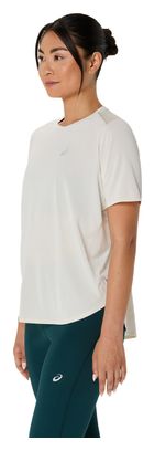 Maillot manches courtes Asics Road Beige Femme