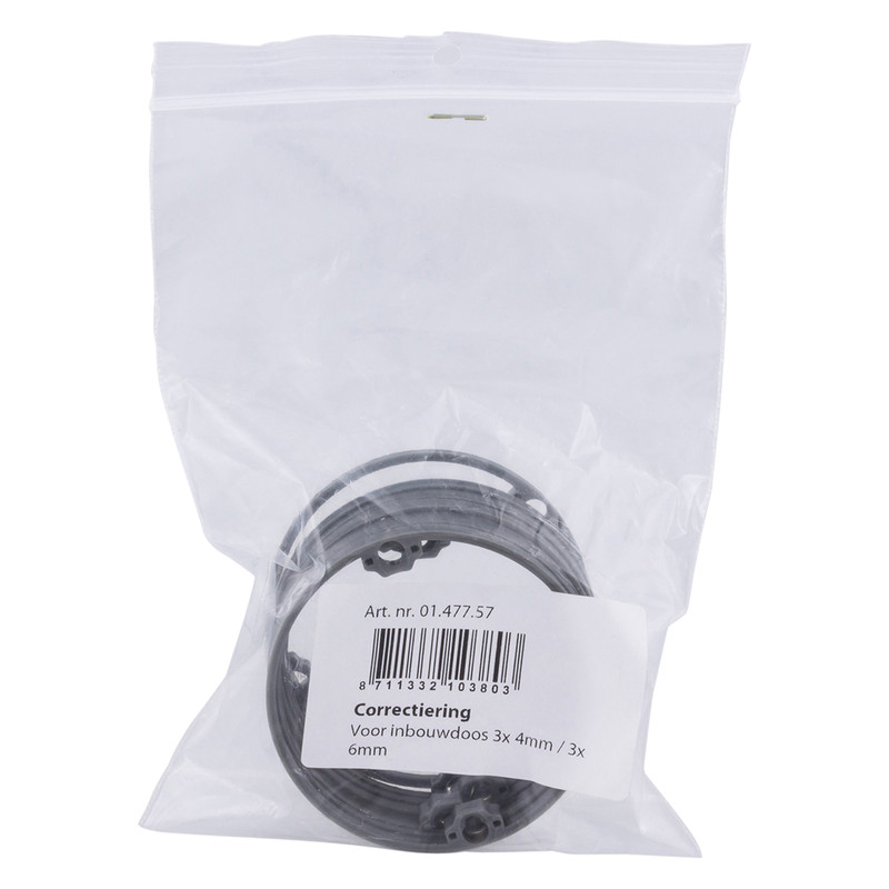 Correctiering voor inbouwdoos 3x4mm/3x6mm