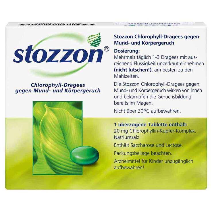 Stozzon Chlorophyll überzogene Tabletten, 40 St