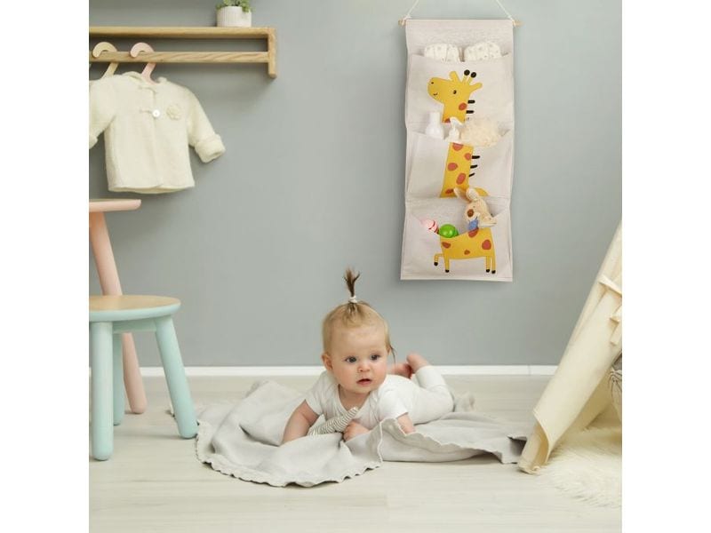 relaxdays Hängematte Giraffe Hängeorganizer für das Kinderzimmer