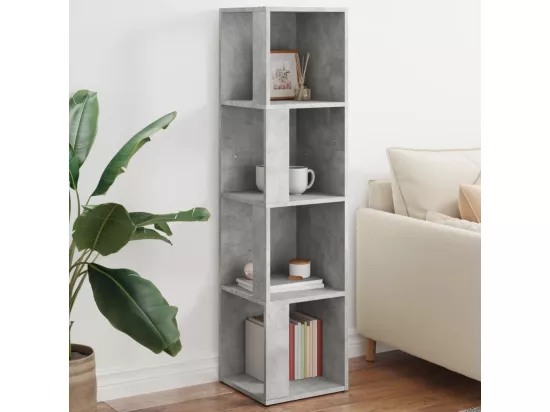 Armoire d'angle Gris béton 33x33x132 cm Bois d’ingénierie