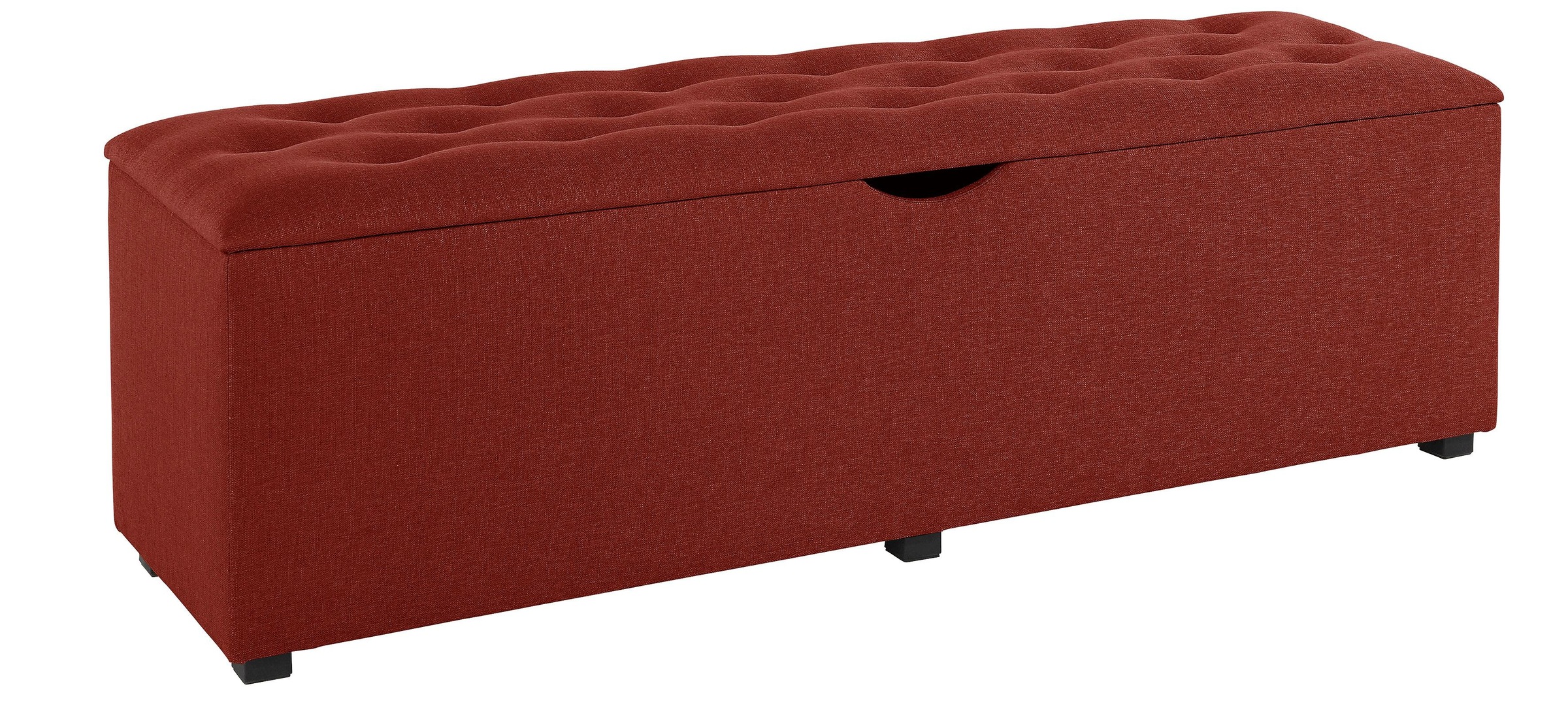 PLACES OF STYLE Hockerbank »Knobbed« Hockerbank mit Stauraum, Breite 120 cm und 160 cm