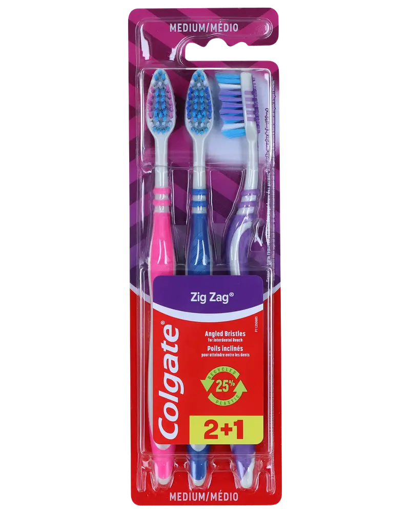 Colgate tandbørste 3-pak - ass. design