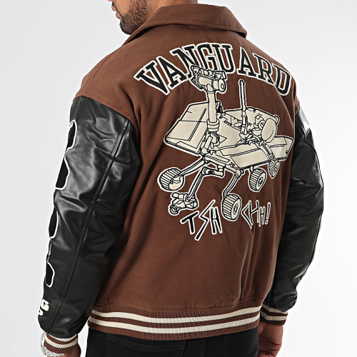 Veste Teddy Marron Noir