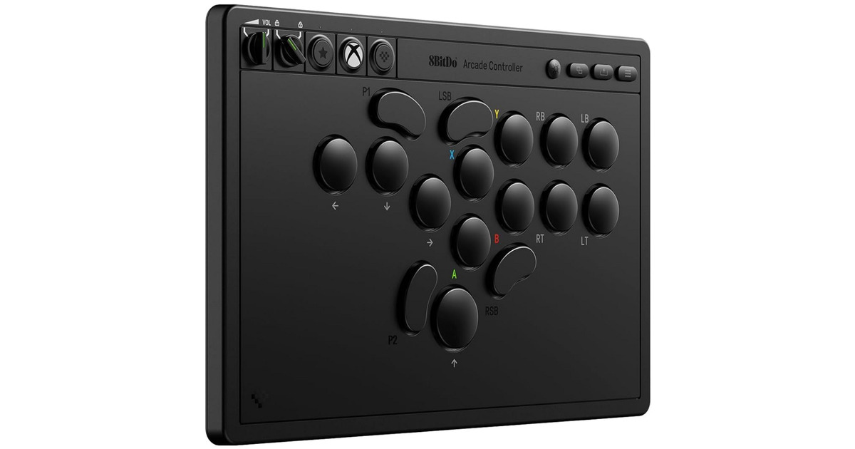 8BitDoArcade Controller for Xbox  (Zwart, 2.4 GHz / USB, Xbox Series X|S, Xbox One, Pc)