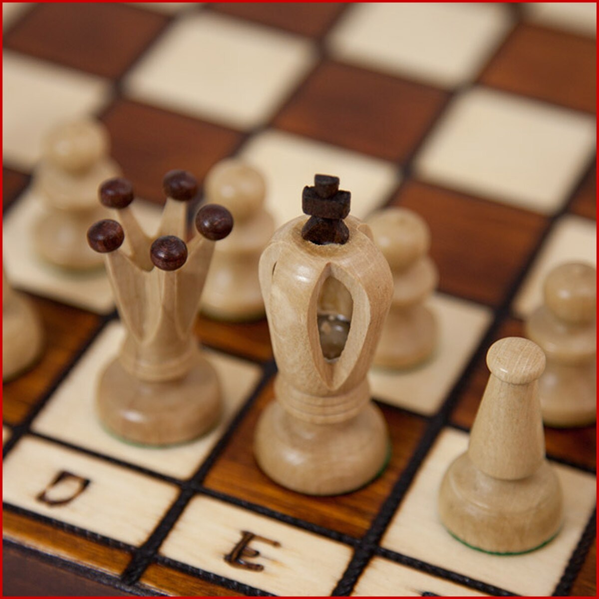 Albatros Schachspiel Holz ROYAL, Handgefertigt und Kompakt 36 x 36cm, Königshöhe 65mm-Edles Schach-Brett Holz Hochwertig inklusive Holz Schachfiguren - Gefertigt in EU - Chess Board Full Set