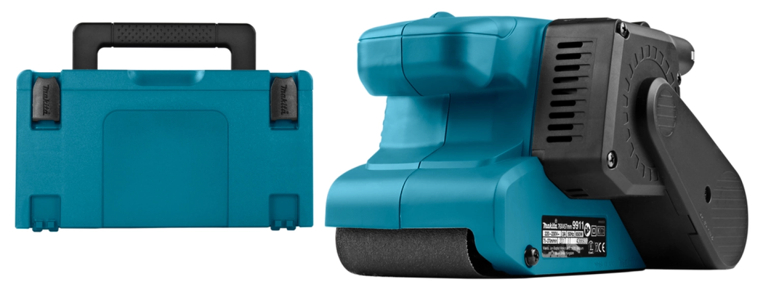Makita 9911J Bandschuurmachine in Mbox - 650W - 76 x 457mm