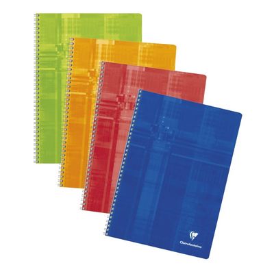 Clairefontaine - Cahier à spirale A4 (21x29,7 cm) - 100 pages - petits carreaux (5x5 mm) - disponible dans différentes couleurs