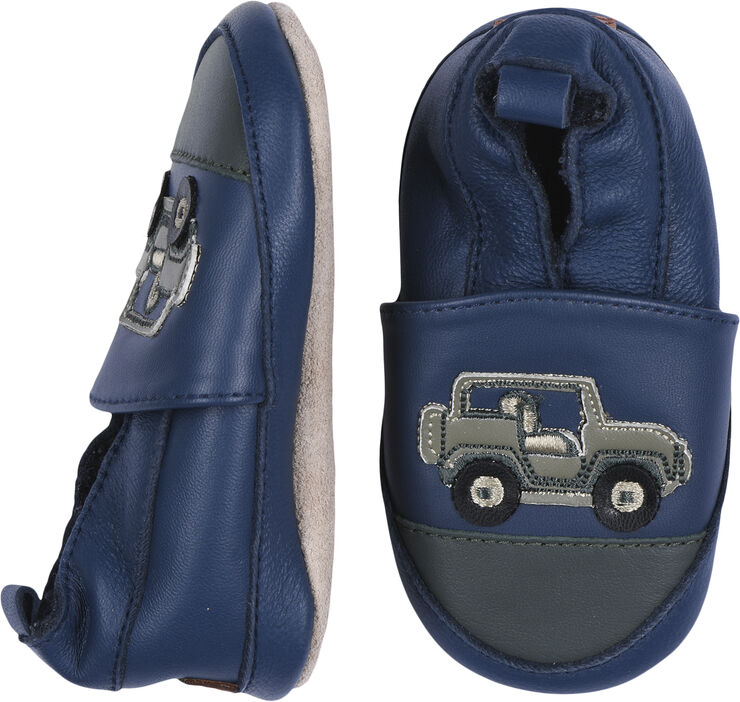Melton Leather Shoe - Jeep Blue