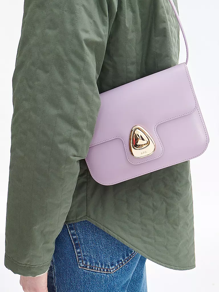 A.P.C. Ledertasche - Umhängetasche ASTRA Small lila
