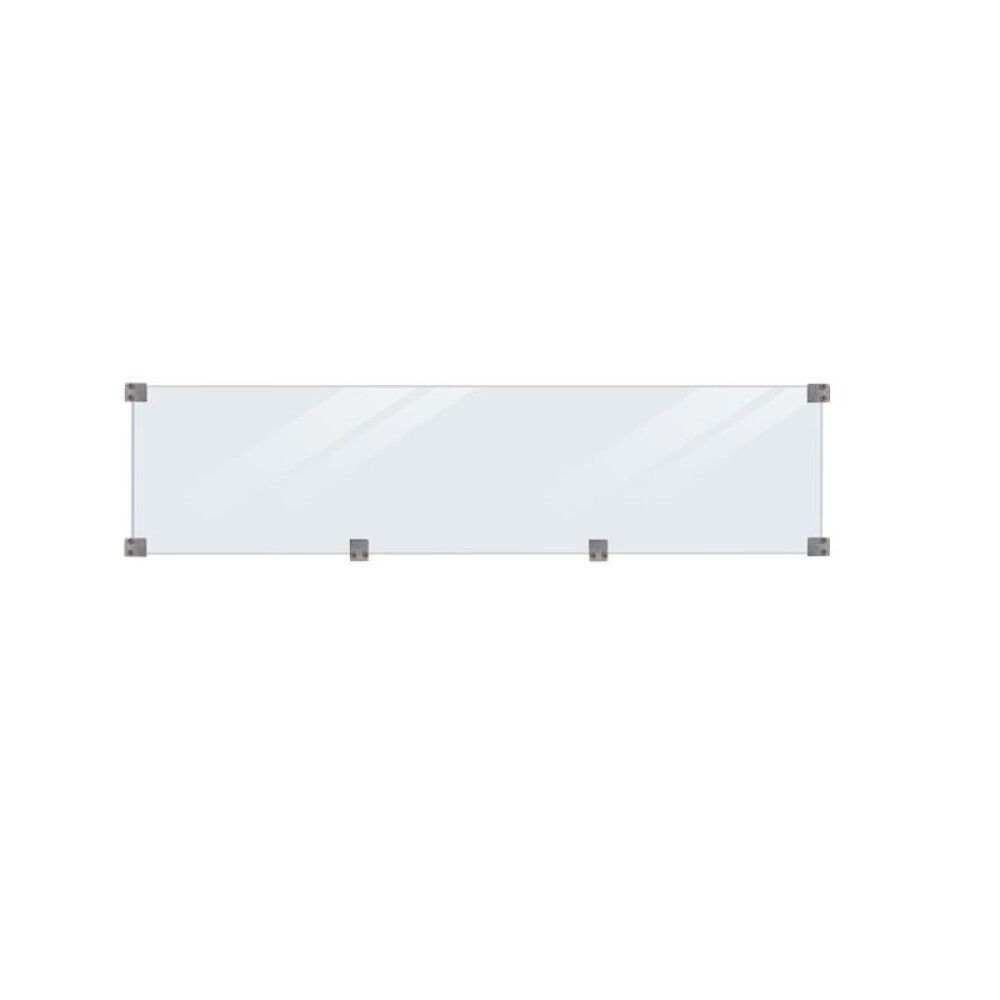GLASSELEMENT PLUS INKL BESLAG/SORT 174X44,6 KLART GLASS