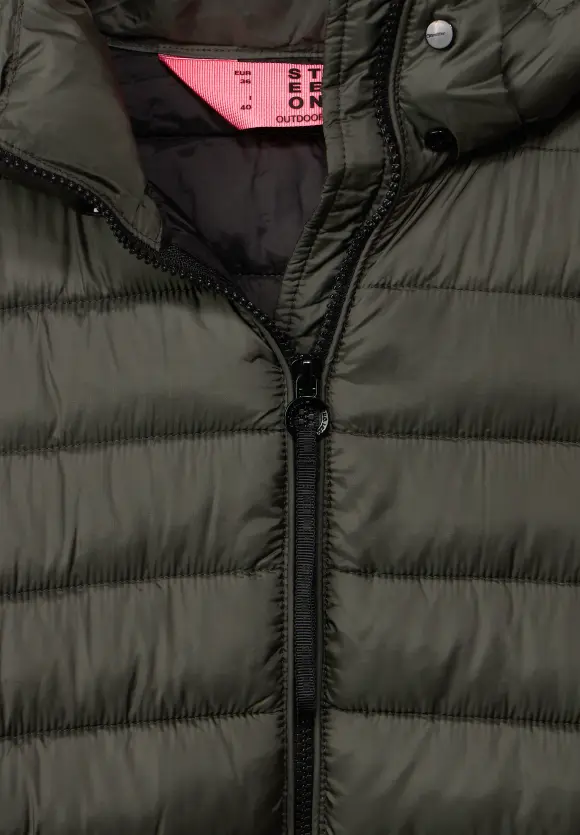 Lange Stepp Winterjacke - verdant green